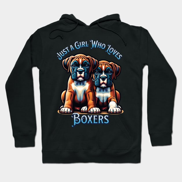 Boxer Love Tee - Perfect for Dog Enthusiasts Hoodie by Silly Pup Creations